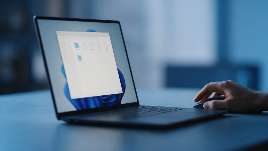 File di posta elettronica in una cartella del computer, pronti per essere aperti