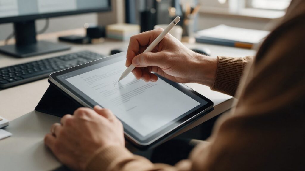 Documenti e informative privacy sulla scrivania di un ufficio