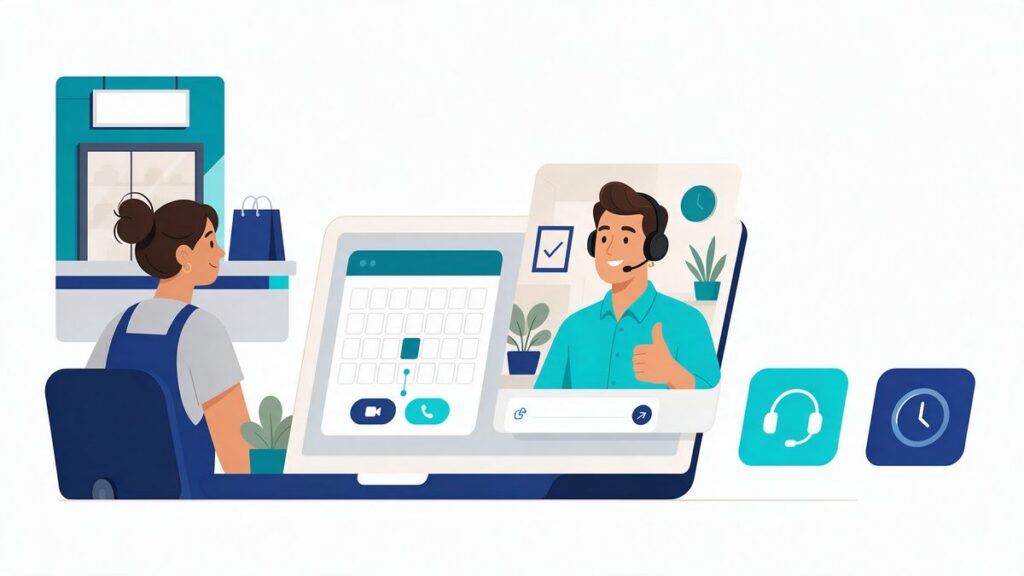 Incontro online in videochiamata con un consulente informatico